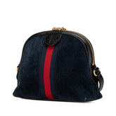 Small Ophidia Suede Dome Crossbody